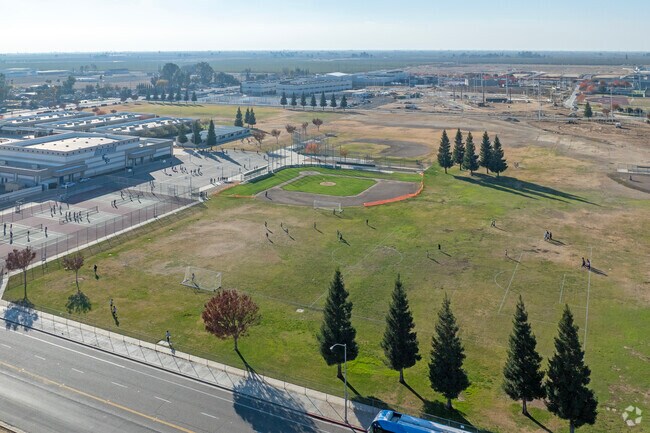 The sports fields at Glacier Point Middle School in Fresno.