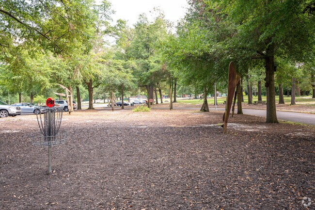 Enjoy a leisurely game of disc golf at Pendleton King Park in Midtown Augusta.