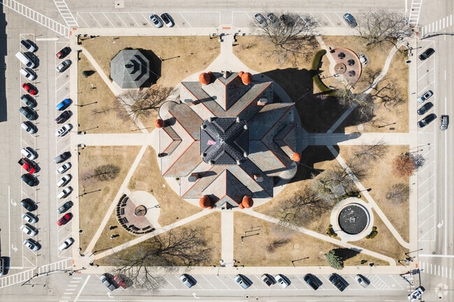 The Williams County Courthouse sits in the center of downtown Bryan and looks beautiful from every perspective.