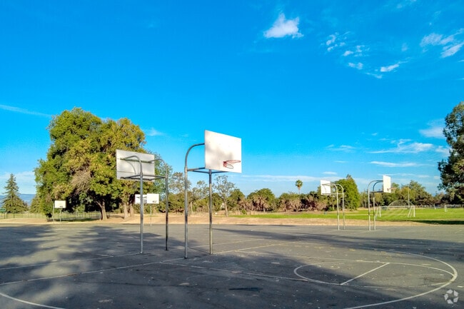 Independence High School provides a basketball court for students in outlying Santa Clara.