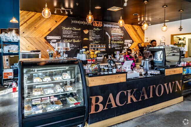 The front counter of Backatown Coffee in the Iberville neighborhood.