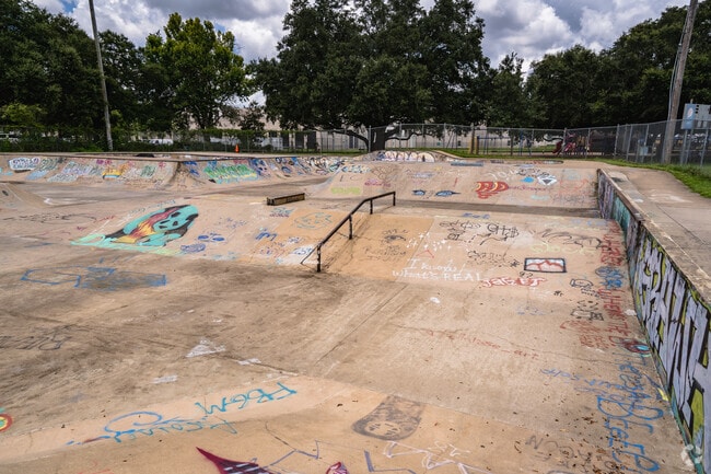 University residents can get some outdoor recreation time at the local skate park.