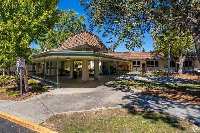 Walter Hayes Elementary School in Community Center features a large playground and lawn.