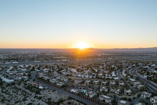 A gorgeous sunset can be seen from The Pueblos at Alameda Ranch homes.