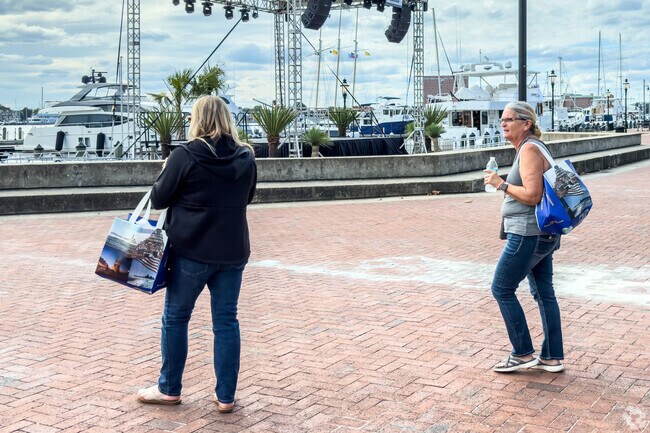 The Elizabeth River Trail in Norfolk, VA, runs 10.5 miles and goes through the Brambleton area.