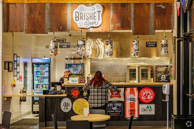 Savor the delicious biscuits at Biscuits Brisket and Beer in the Downtown High Point Food Hall.