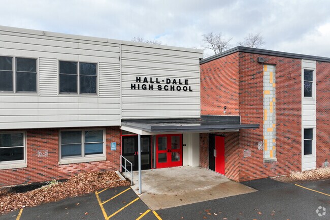 Hall-Dale High School serves students from grades 9-12.