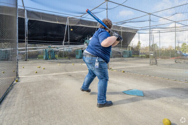 Head to the Kent Valley Ice Centre to work on your swing in the batting cages.