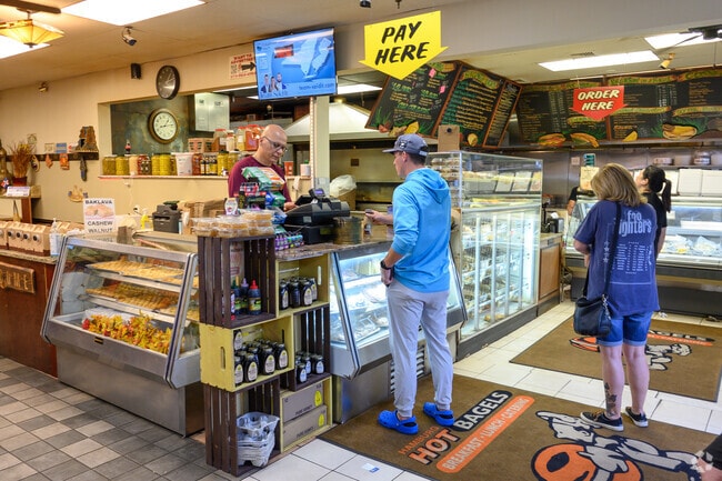 Hamburg Hot Bagels is always bustling with patrons for breakfast and lunch.