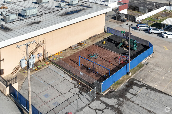 Augustine Christian Academy has fenced play space on site for students.