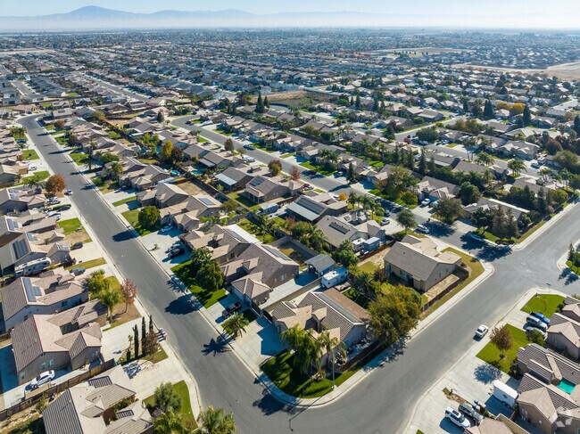An elevated view of the Panama neighborhood shows many new homes.