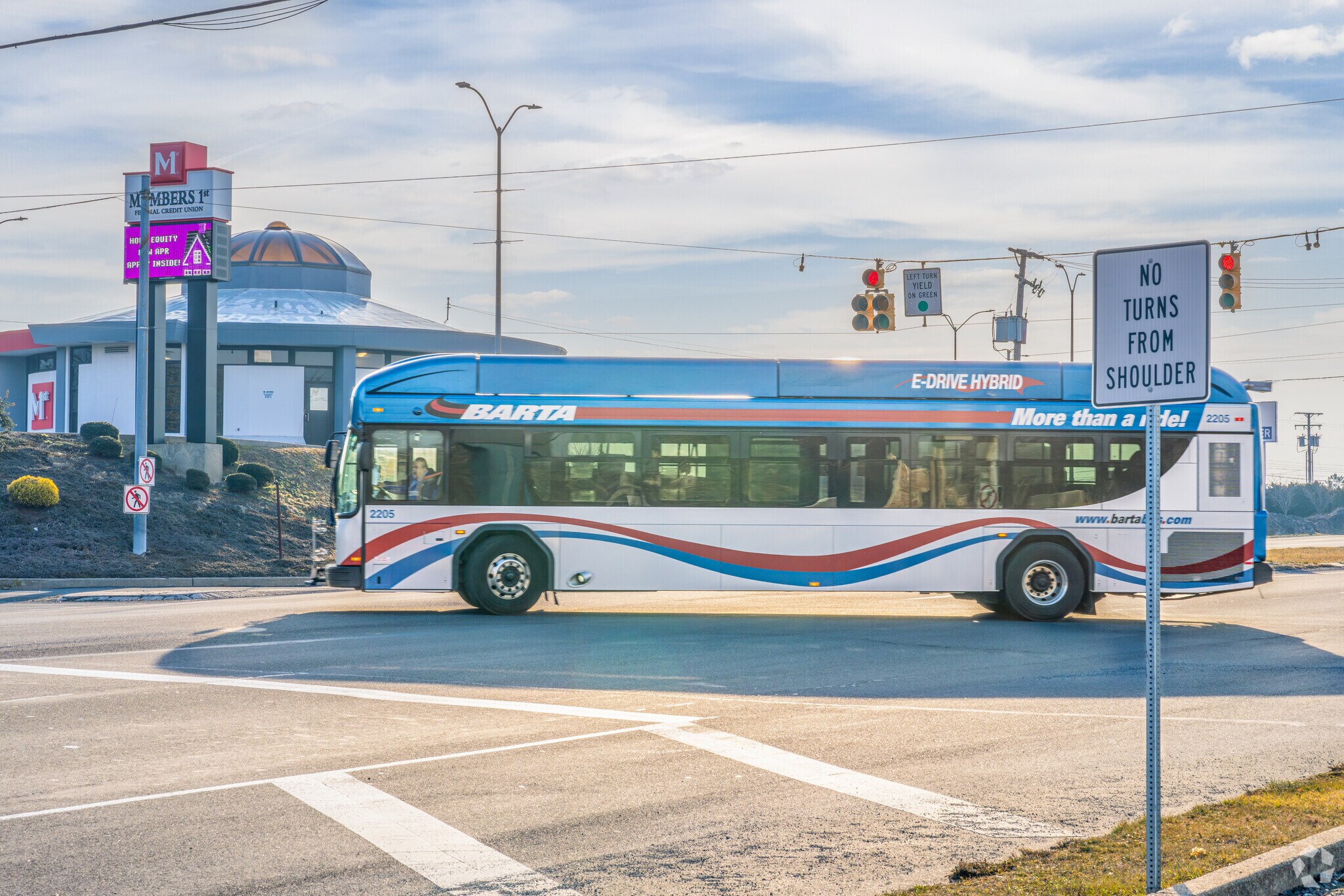 The Barta Bus is the main source of transportation in Reiffton with easily accessible stops.