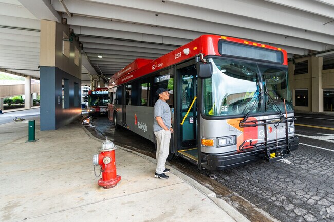Go Raleigh has bus service to Crabtree Valley mall until 10 PM.