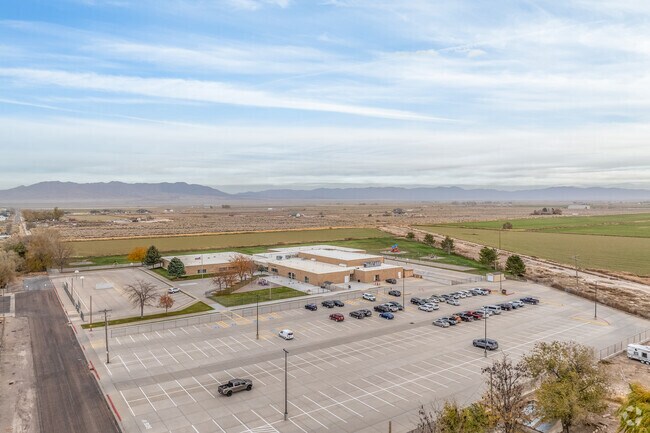 Delta South School offers a sprawling campus when viewed from above.