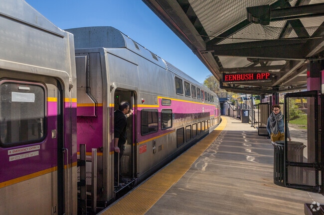 Hop on the commuter rail in East Braintree to be transported to Downtown Boston.