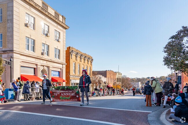 The annual Belmont Christmas Parade marches down main street in the historic downtown.