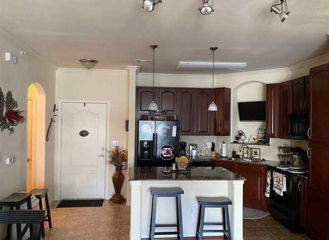 Kitchen with island.