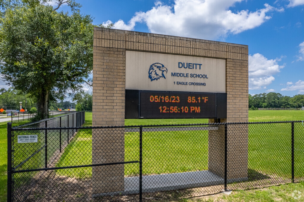 Dueitt Middle School's entrance sign keeps students and parents updated and current.