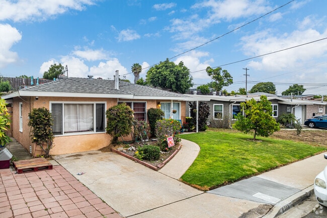 Off street parking is typical for homes in Redwood Village.