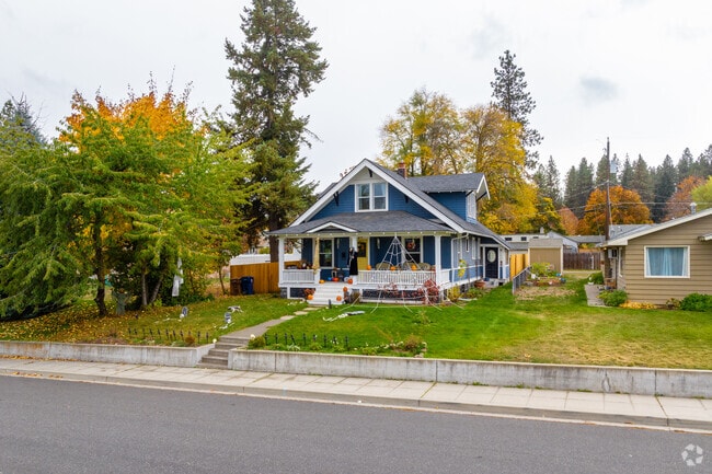 Homes in the West Spokane neighborhood are being decorated for the holidays.