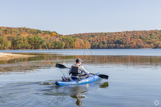 Davidsville's residents launch their kayaks from Quemahoning Reservoir.