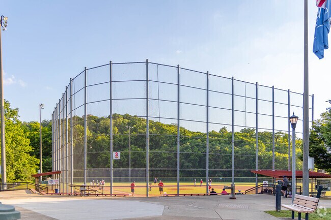 Liberty Park near Bethesda has three baseball fields for teams to practice and play.