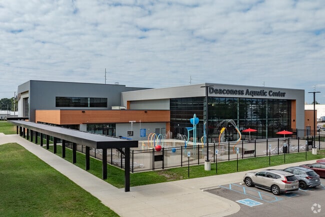 The Deaconess Aquatic Center is located next to Garvin Park and Bosse Field.