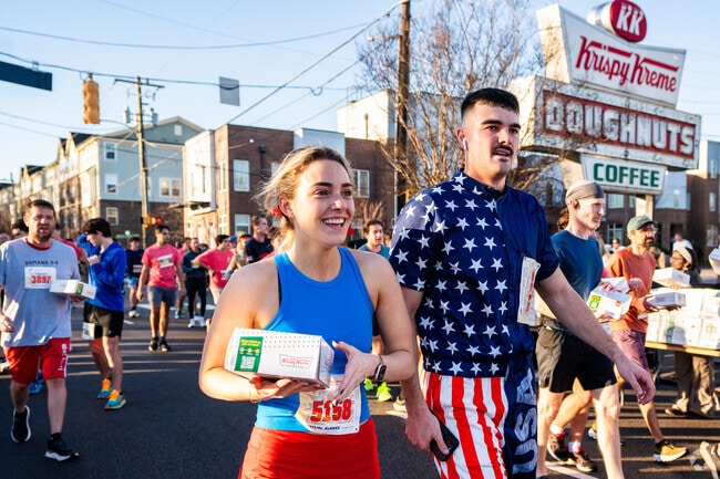 The Krispy Kreme Challenge take place in the Mordecai neighborhood not far from Five Points East.