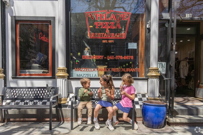 Village Pizza in Rhinebeck is the kind of place where you grab a slice, see someone you know, and maybe sit for a minute longer than you planned.