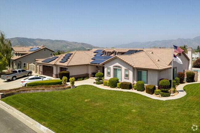 Solar panels adorn residents' roofs in Upper Yucaipa-Rolling Hills.