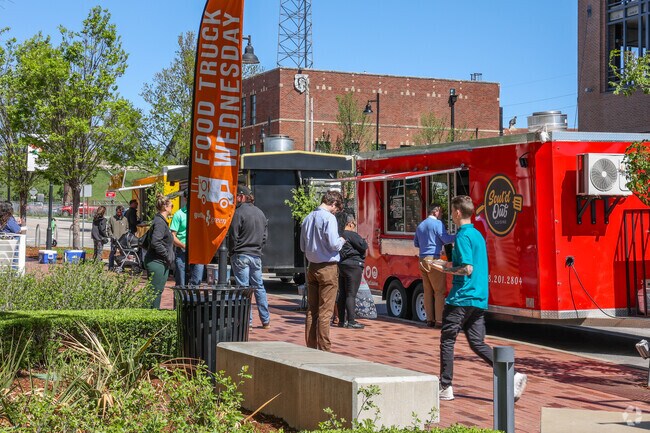 Visit Food Truck Wednesday at Guthrie Green, just a few minutes away from Charles Page.
