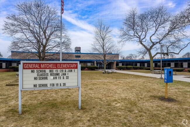 The entry of Mitchell Elementary School in West Allis.