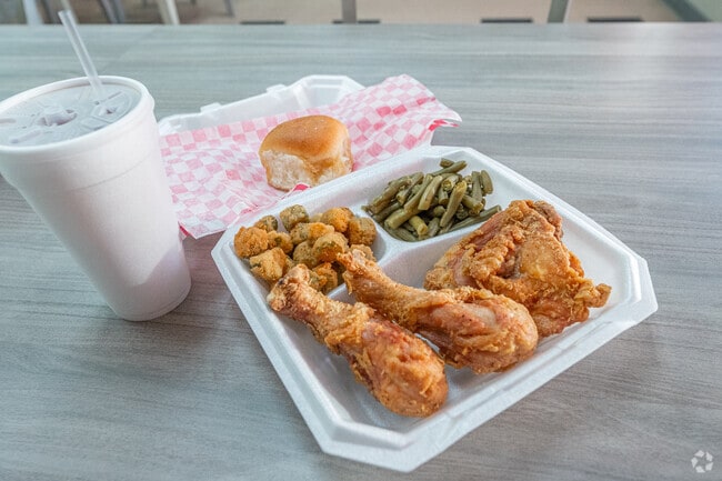 Enjoy the popular fried chicken plate at Seleste's Authentic Kitchen in Windsor Spring.