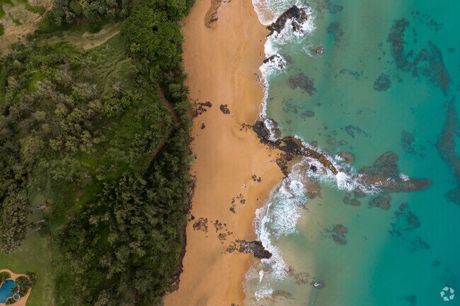 Kauapea Beach in Kilauea, also known as 