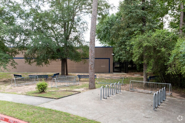 Collins Intermediate School can ride their bikes to school along the trails throughout the area.