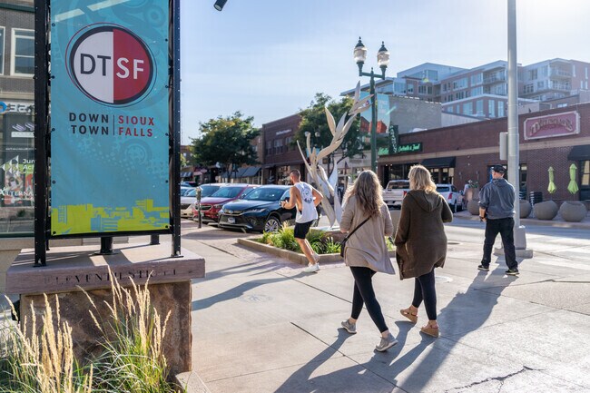 Downtown Sioux Falls is full of activity with many places to dine in and visit.