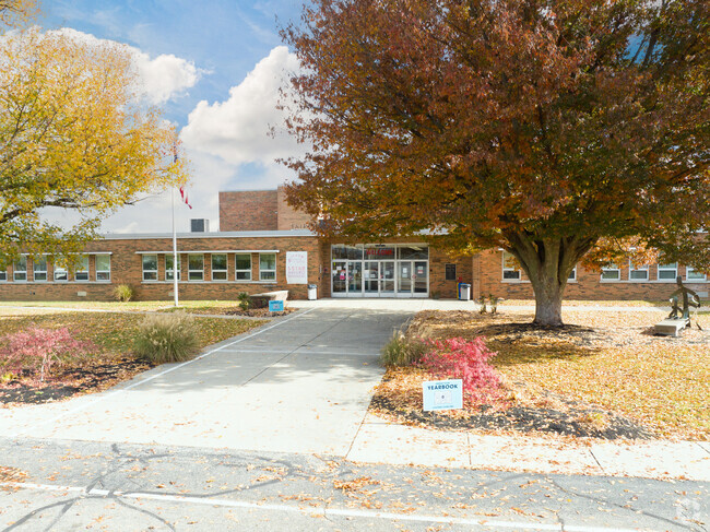 Fairfield West entrance into the. building.