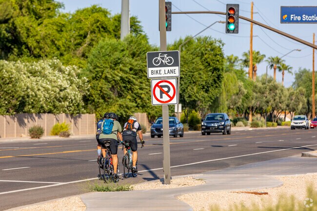 Cycling in Val Vista is a breeze with the well-planned and accessible bike lanes.