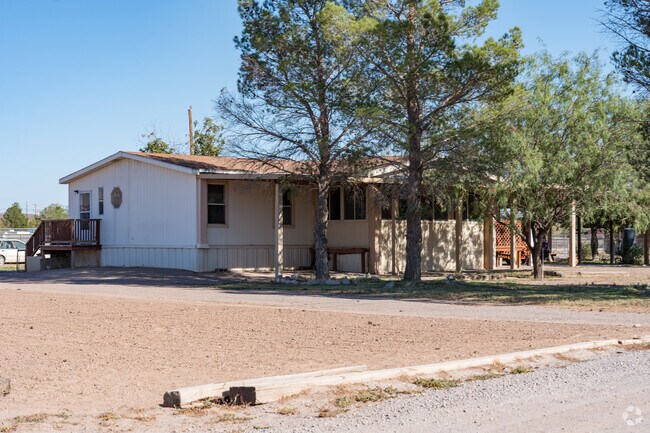 Many homes in Mesquite have lush landscaping with manicured lawns.