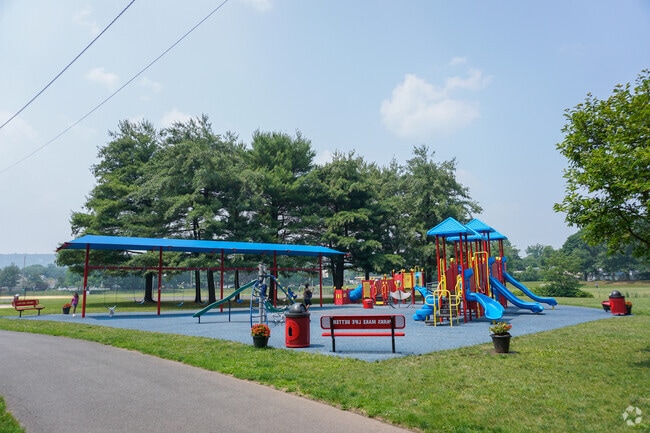 Milton Campbell Field playground and swings in Plainfield.