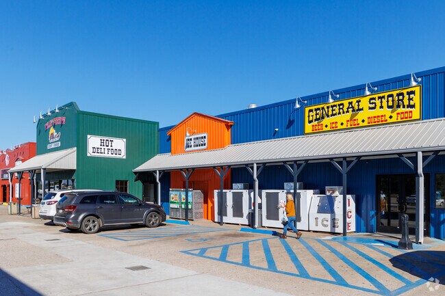 Relay Station General Store and Truck Stop with Western theme.