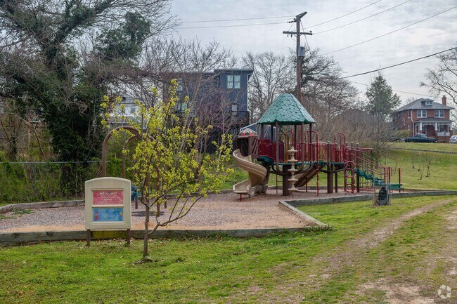 Families can enjoy outdoor playtime at the Bryant Park playground near Virginia Union.