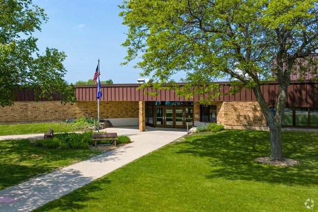 The main entrance to Northside Elementary School in Middleton.