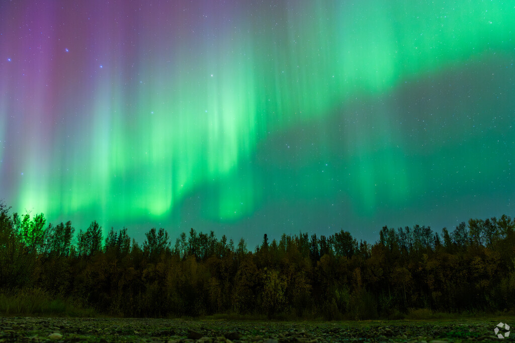 The dark nights in South Van Horn, Fairbanks provide ample opportunity to view the Northern Lights.
