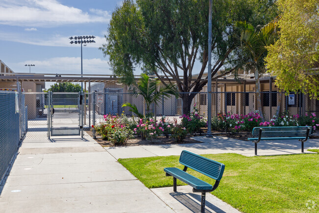 Entrance at Furgeson Communication & Technology Magnet School in Hawaiian Gardens.