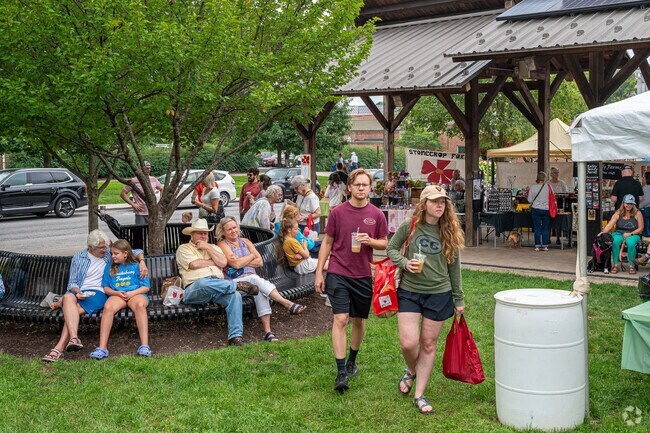 Early grocery shopping is fantastic at the Blacksburg Farmers Market near Downtown Eastside.
