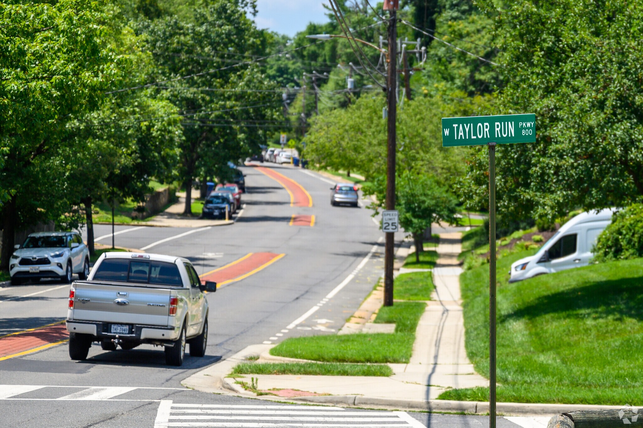 The Taylor Run Parkway cuts through the residential streets of Alexandria.