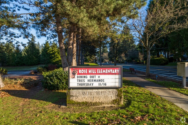 Rose Hill Elementary School's signage.