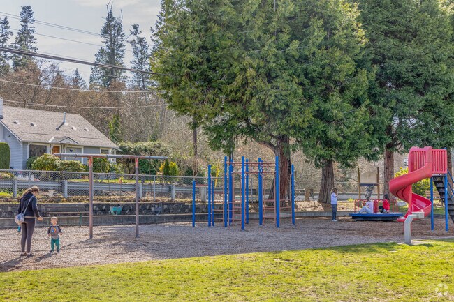Kids love playing all day long on the playground at Edgewater Park in Boulevard Bluffs.
