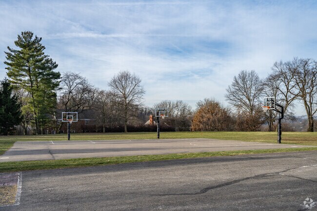 Students can play basketball at the courts at Eisenhower Elementary School.